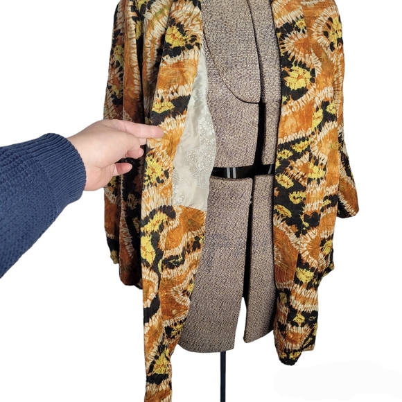 Handmade orange kimono jacket - Picture 5 of 11